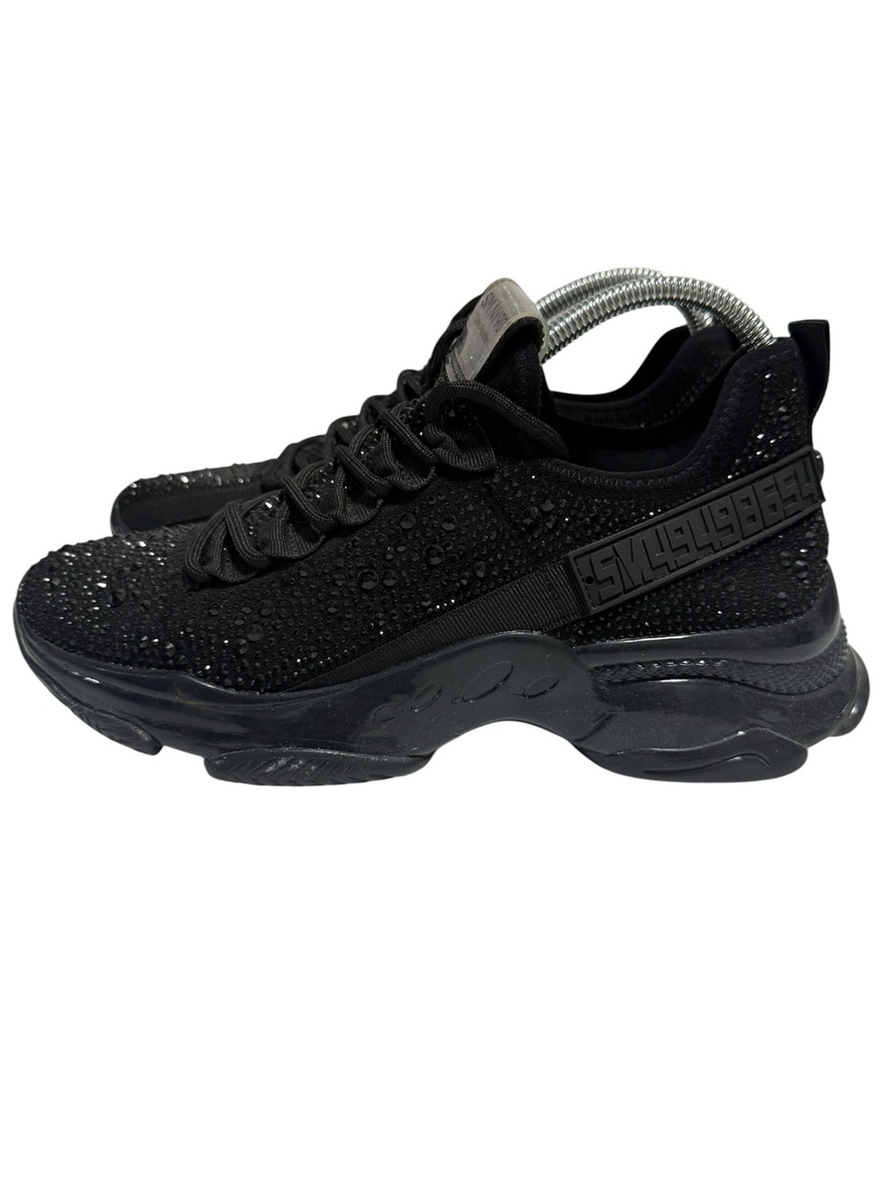 Steve Madden Women's Maxima Sneaker Black size 9 Preowned . - Picture 4 of 9